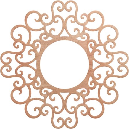 Ekena Millwork Reims Wood Fretwork Pierced Ceiling Medallion, Cherry, 40"OD x 15 1/4"ID x 1/4"T CMWP40X40X0250RECH
